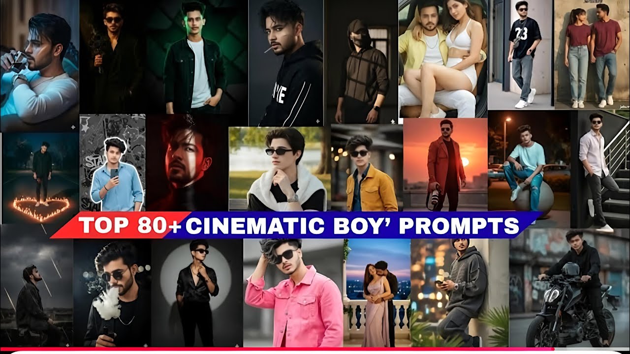 Top 80+ Cinematic Boys Prompts | GoogleGemini Prompt ||Google Gemini se photoediting kaise kare ||ai