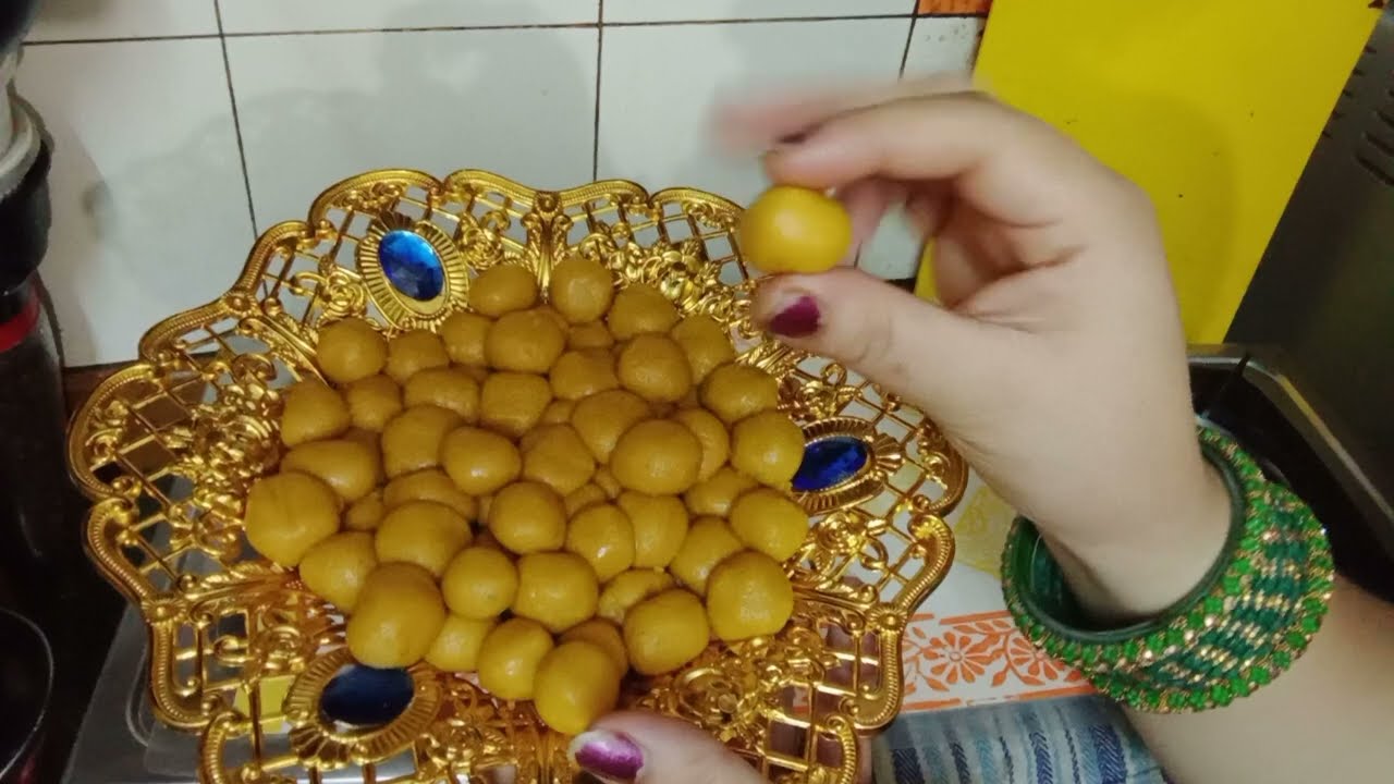 sarso oil besan ladoo prashad recipe with costing for 1 ₹