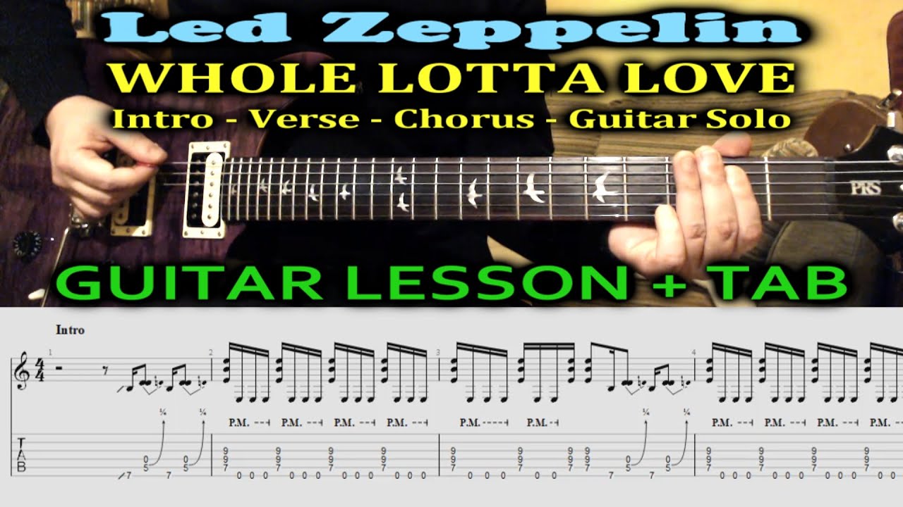 Whole Lotta Love GUITAR LESSON with TAB | Led Zeppelin Tutorial
