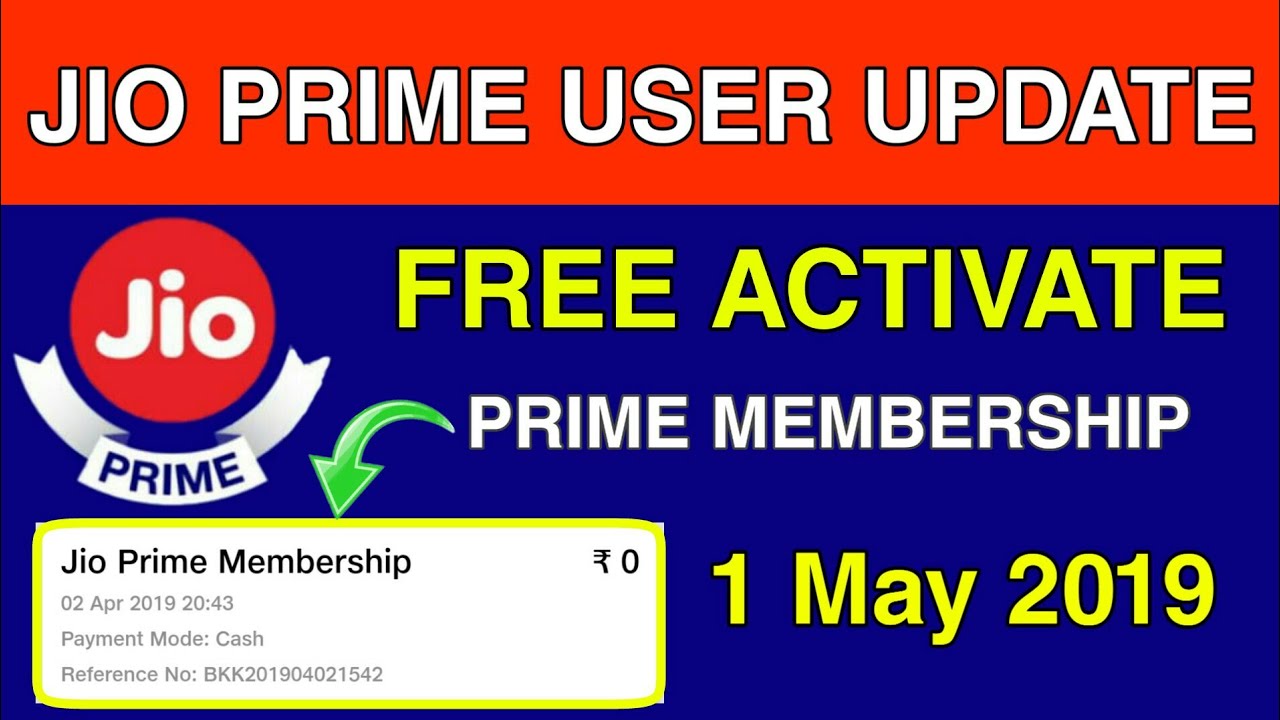 Jio Prime Membership New Update 2019 : Free Activate Prime Membership 1 May 2019 | Jio Free Prime