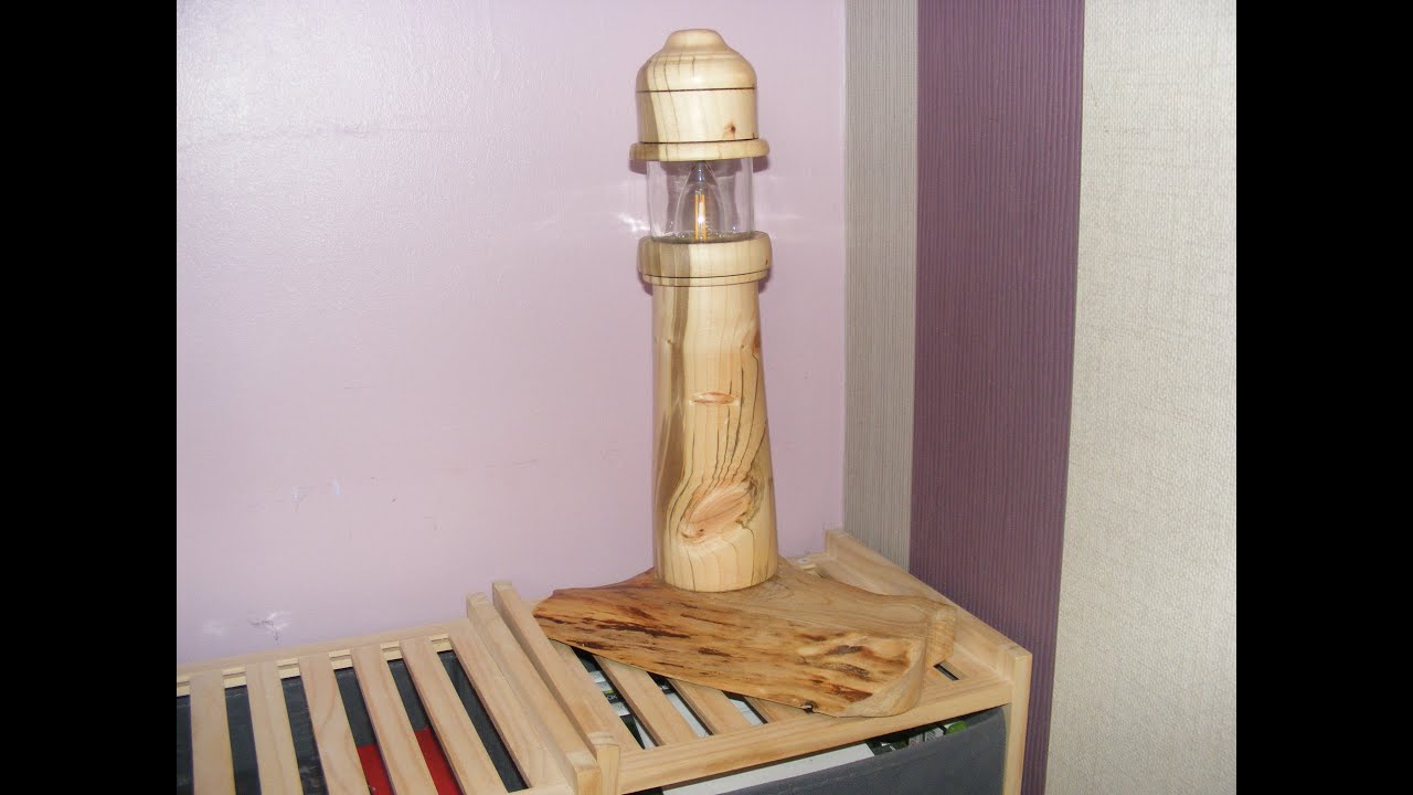 Woodturning a Desk Lamp lighthouse