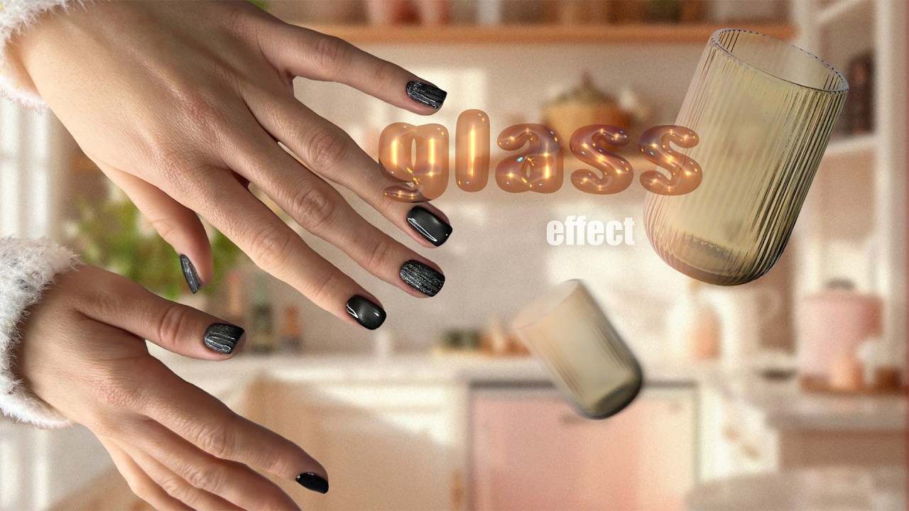 Срез кутикулы диском, ремувер от сухости и дизайн СТЕКЛО | Glass nails