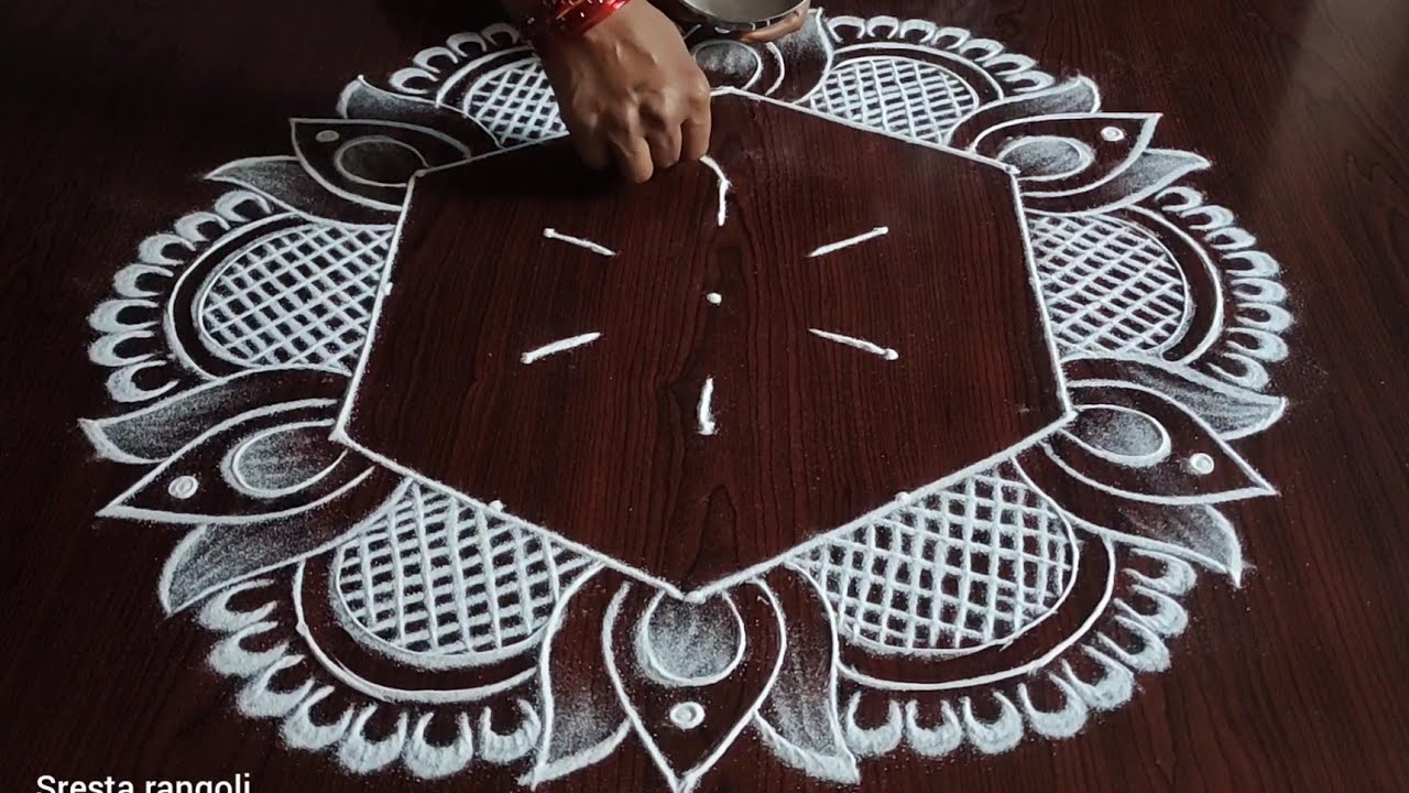 Friday special rangoli designs (5×3) dot's....