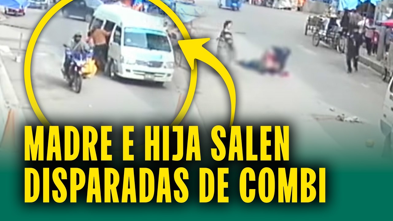 Madre y su bebé cayeron de combi en plena ruta: Chofer avanzó y la puerta quedó abierta