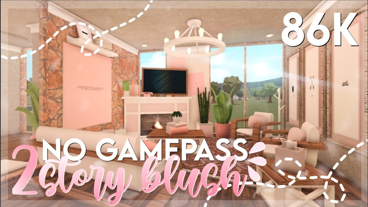2 Story Blush Roleplay House (No Gamepass) | BLOXBURG