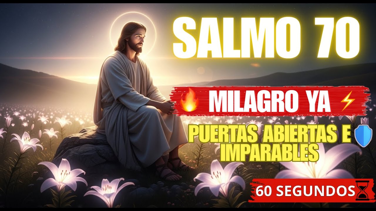 💥 SALMO 70: ¡Milagro en 60 Segundos! Fin a la Procrastinación y Rescate Inmediato ¡AHORA!