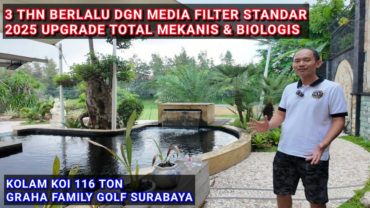 UPGRADE TOTAL MEDIA FILTER MEKANIS & BIOLOGIS KOLAM KOI 116 TON PEKERJAAN 3 THN LALU