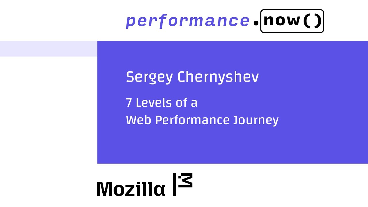 7 уровней веб-производительности — Сергей Чернышев — performance.sync() 2025