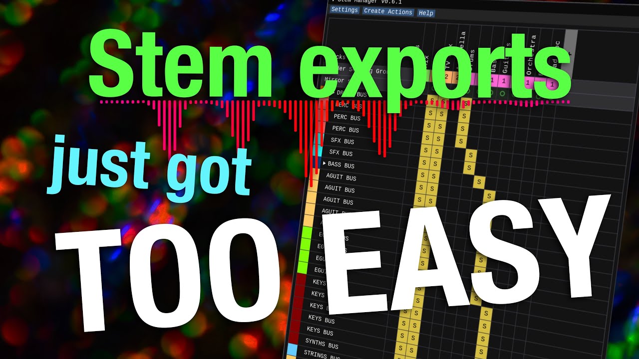 Stem Manager for Reaper - export stems quickly!