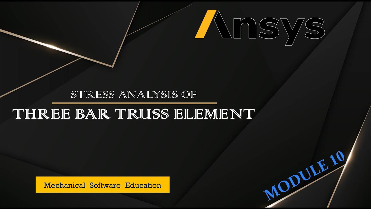 Three Bar Truss Element | Stress | Reaction force | Displacement | ANSYS APDL |