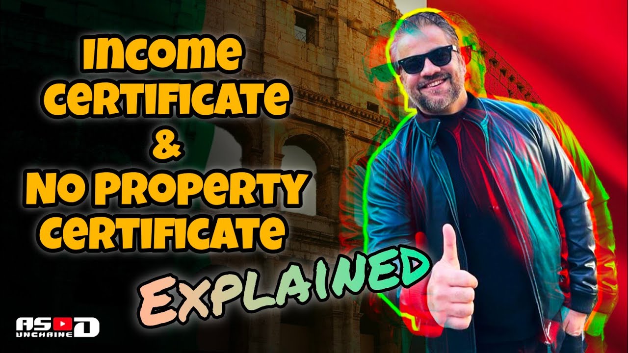 Low Income Certificates & No Property Certificate for #scholarshipsinitaly #studyinitaly