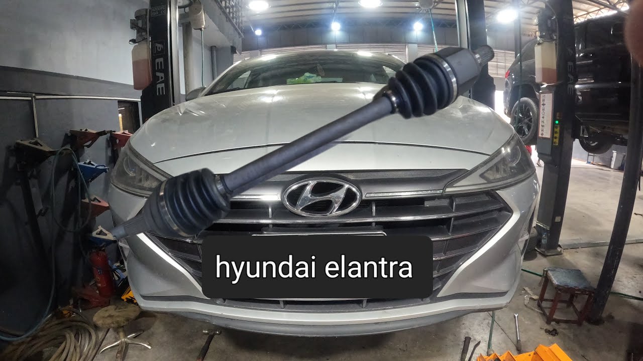 replacing CV axle ( drive shaft ) . hyundai elantra 2017 - 2019 #suspensionsystem #hyundai #elantra