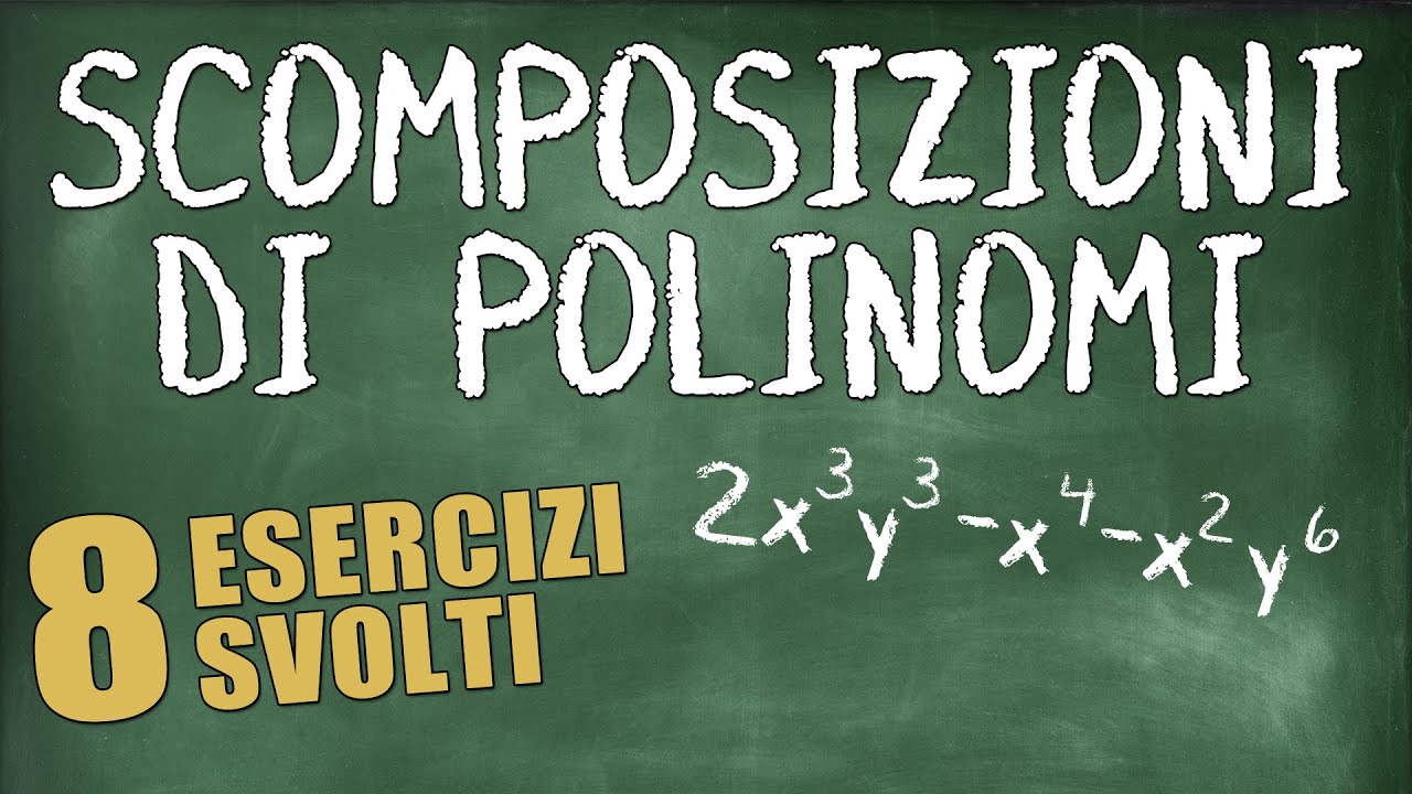 8 Esercizi Svolti Passo Passo su Scomposizioni di Polinomi