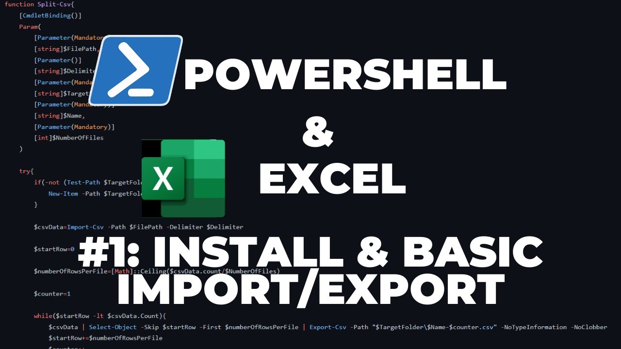 Учебники PowerShell. Модуль Excel. Часть 1: Установка/Базовый импорт и экспорт