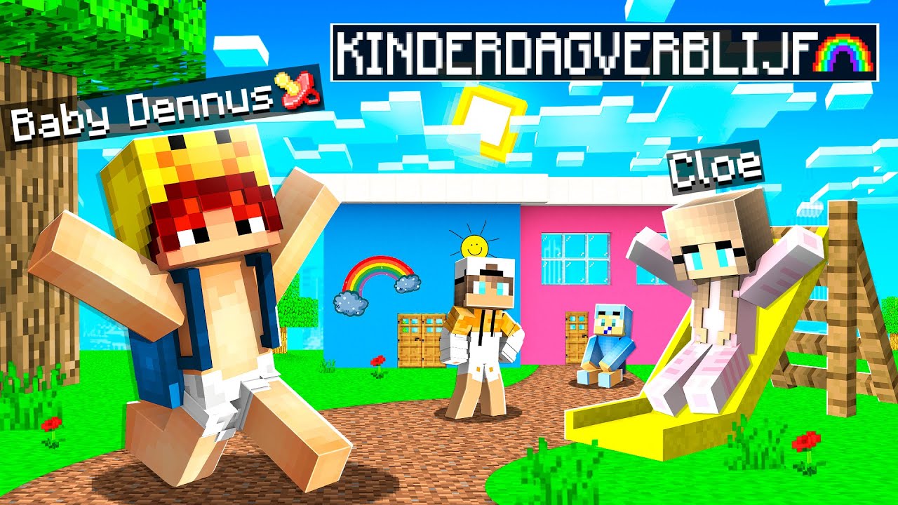 Ik Stuur BABY DENNUS Naar De KINDERDAGVERBLIJF In BLOKSTAD! (MINECRAFT)
