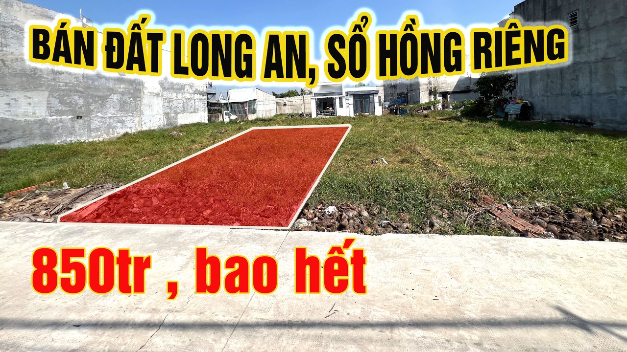 ĐẤT LONG AN GIÁ RẺ, TỔNG GIÁ 850TR, THỔ CƯ , SỔ HỒNG RIÊNG Ở đức hòa, long an | Hằng Bán Đất