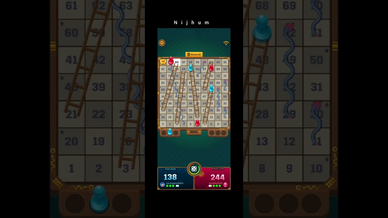 How to win 100%in Mpl pro snakes and ladders classic game risk and luck tips 