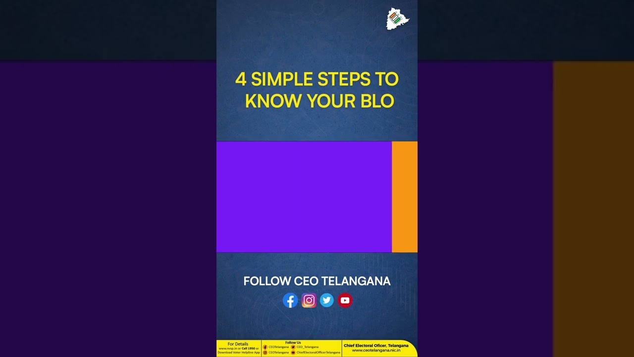 Know your Booth Level Officer( BLO) |CEO Telangana#youtubeshorts #shorts #electioncommissionofindia