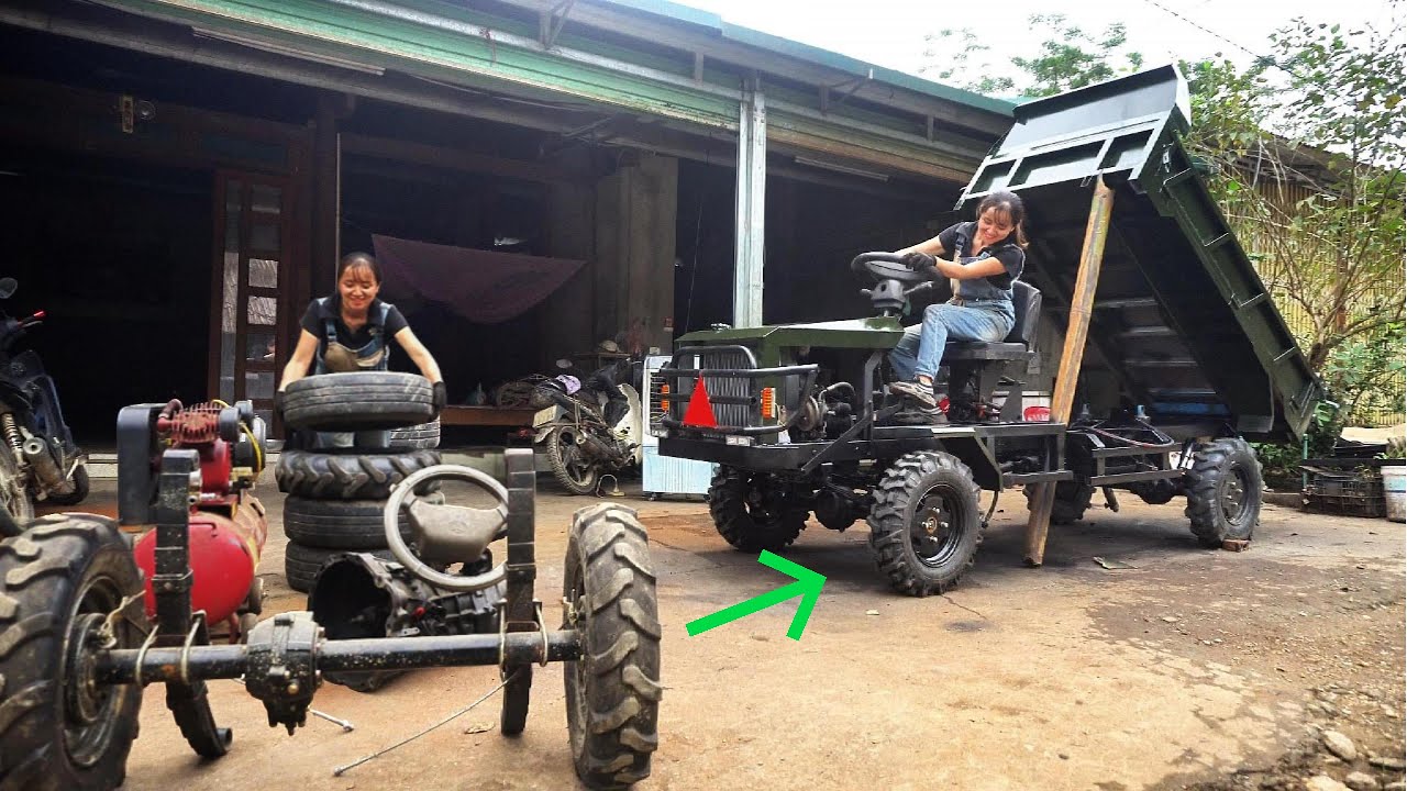 Time-lapse video Repairing and restoring 2-axle trucks. Load capacity 1900kg from start to finish