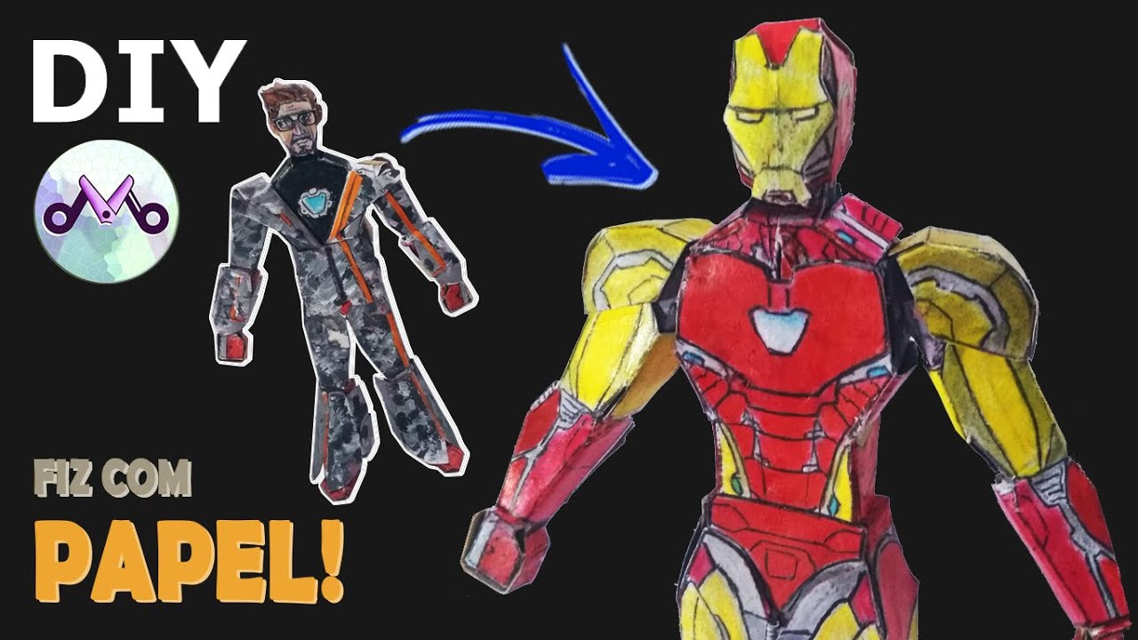 Quer Fazer Um Boneco Dó Homem De Ferro? Eu também! Veja aqui - Armadura sai de dentro dele!