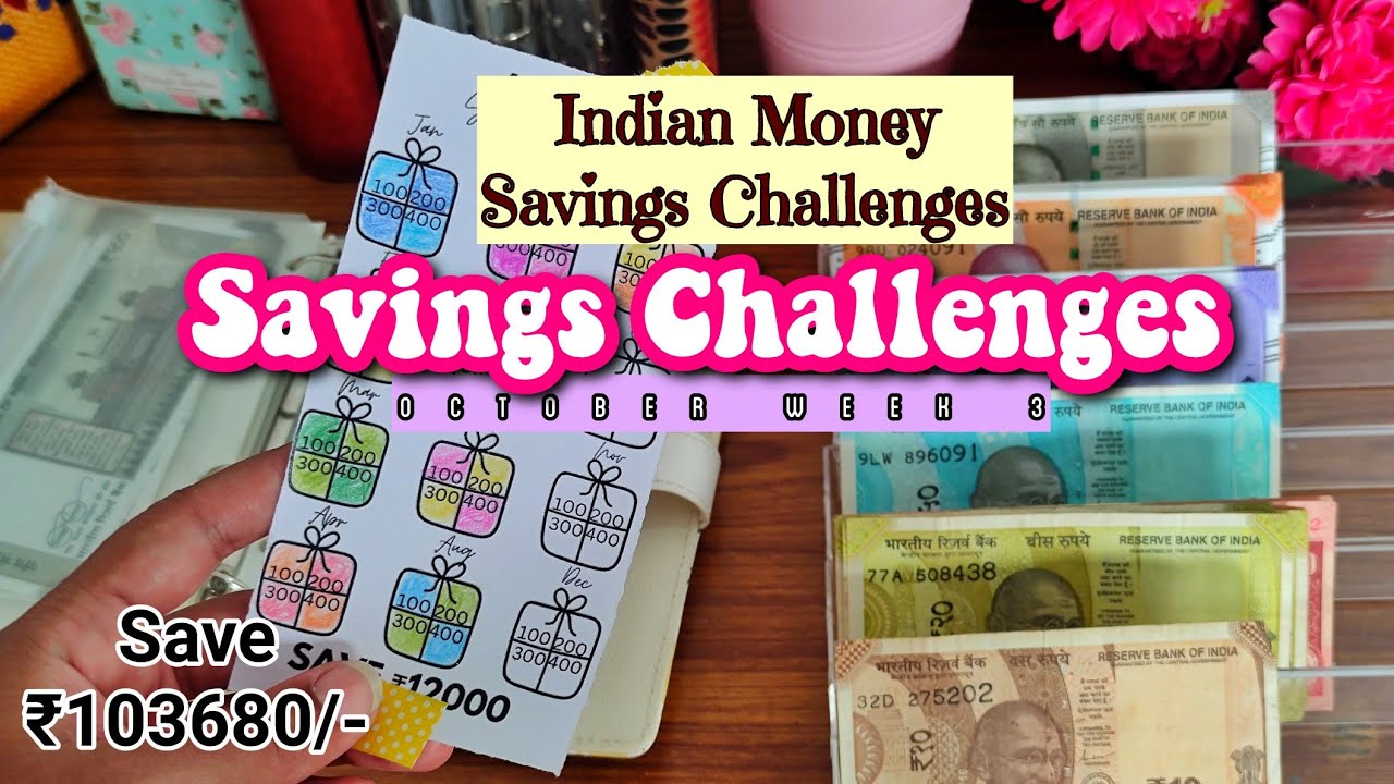 Money Savings Challenges🤩 INDIA 💵52 week savings challenge | Save 1 Lakh in 3 Months😱