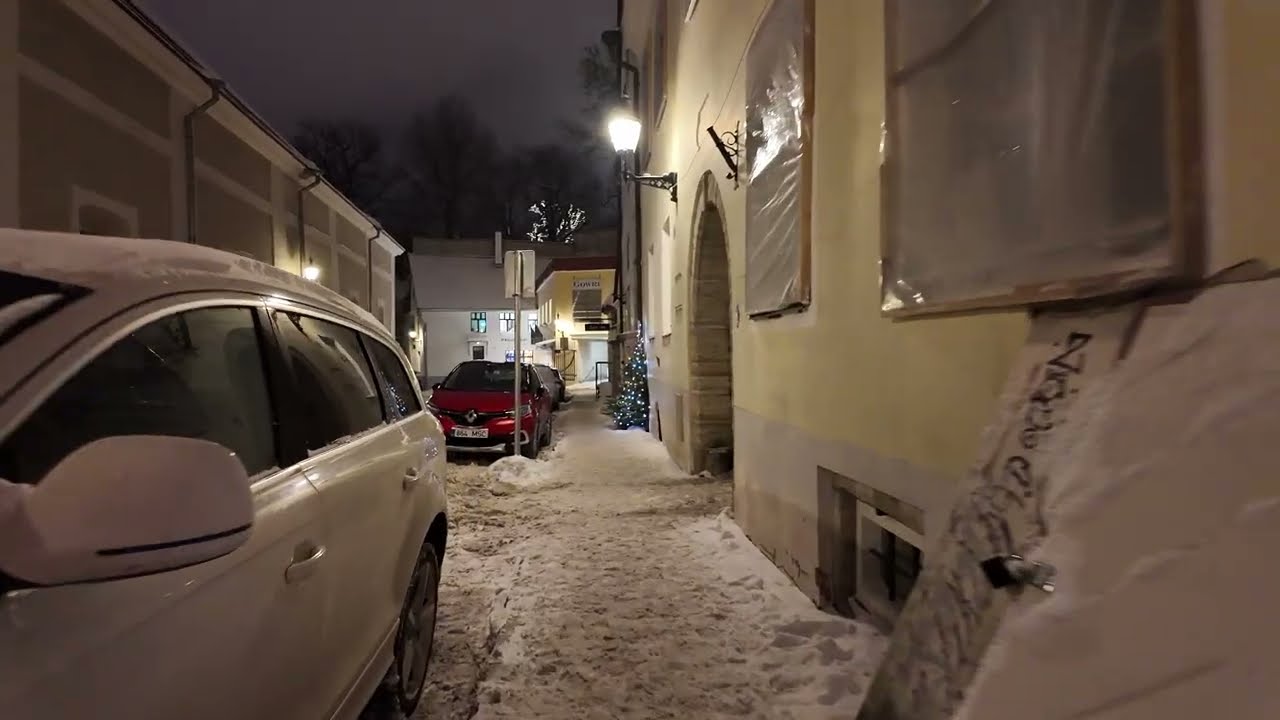 COLD Winter Tallinn City Centre Walking Tour 🇪🇪 Tallinn, Estonia 2026 | 4K Walking Tour