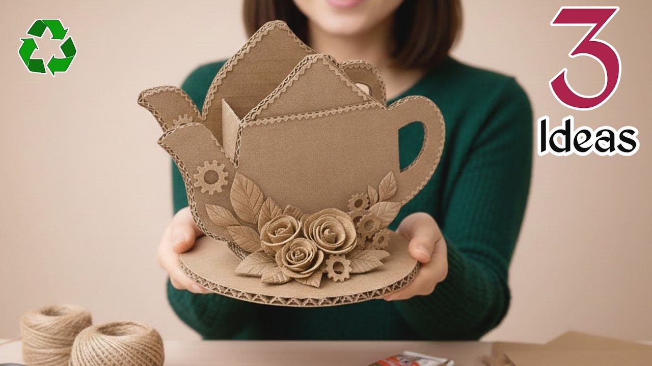 3 BEAUTIFUL! Organizer Diy ideas using Cardboard ♻️🥰