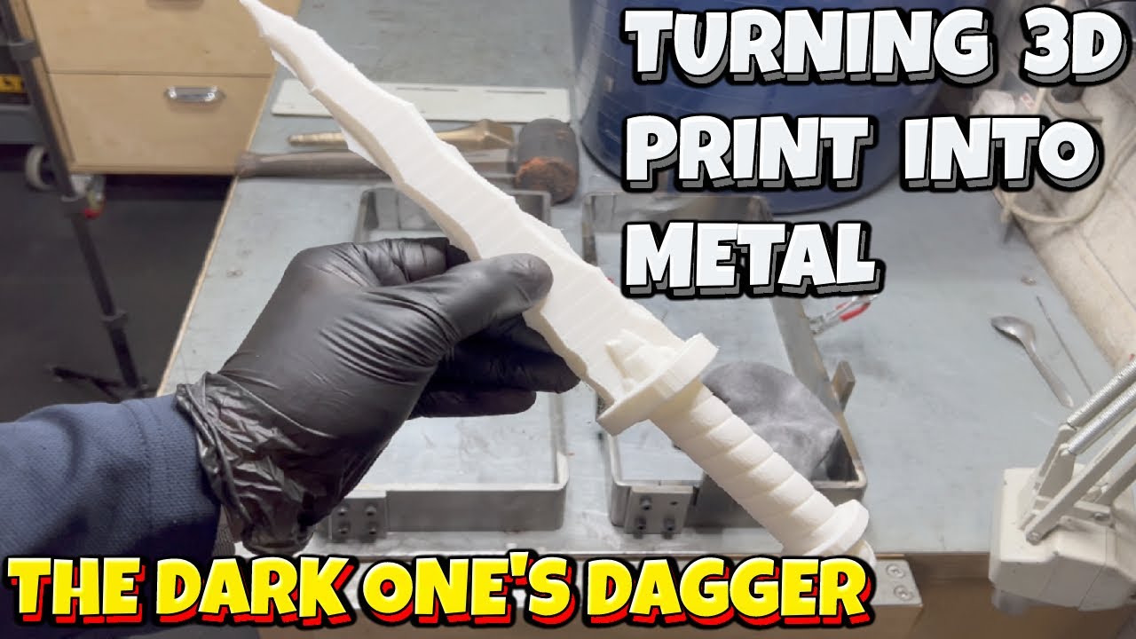 Turning 3D Print into Aluminium Bronze - Sand Casting The Dark One's Dagger - Molten - Let's Cook!