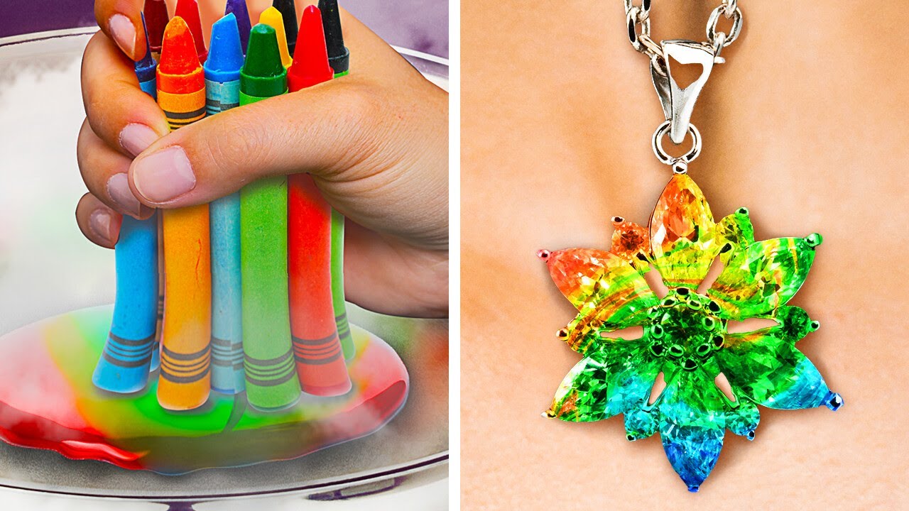 FABRIQUEZ DE MAGNIFIQUES BIJOUX DIY AVEC UN PETIT BUDGET : ARGILE, RÉSINE ET PISTOLET À COLLE ! 💎✨