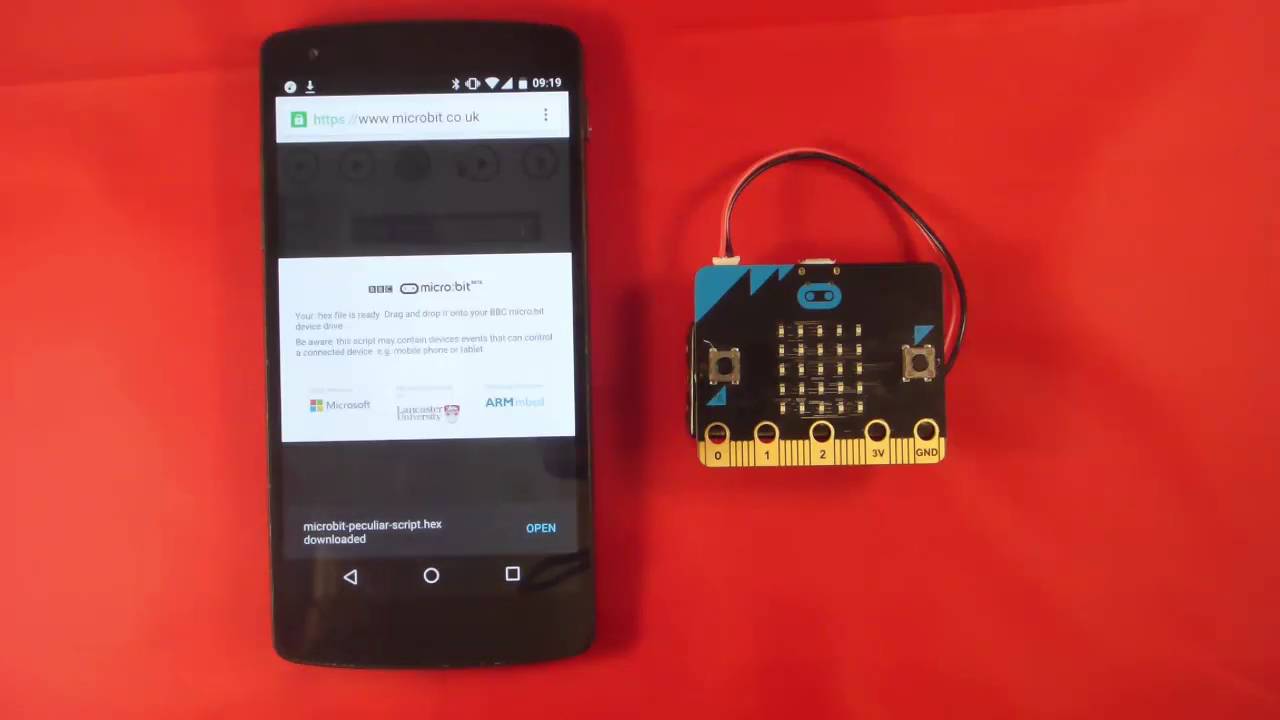 Coding a micro:bit music remote control solely on a smartphone
