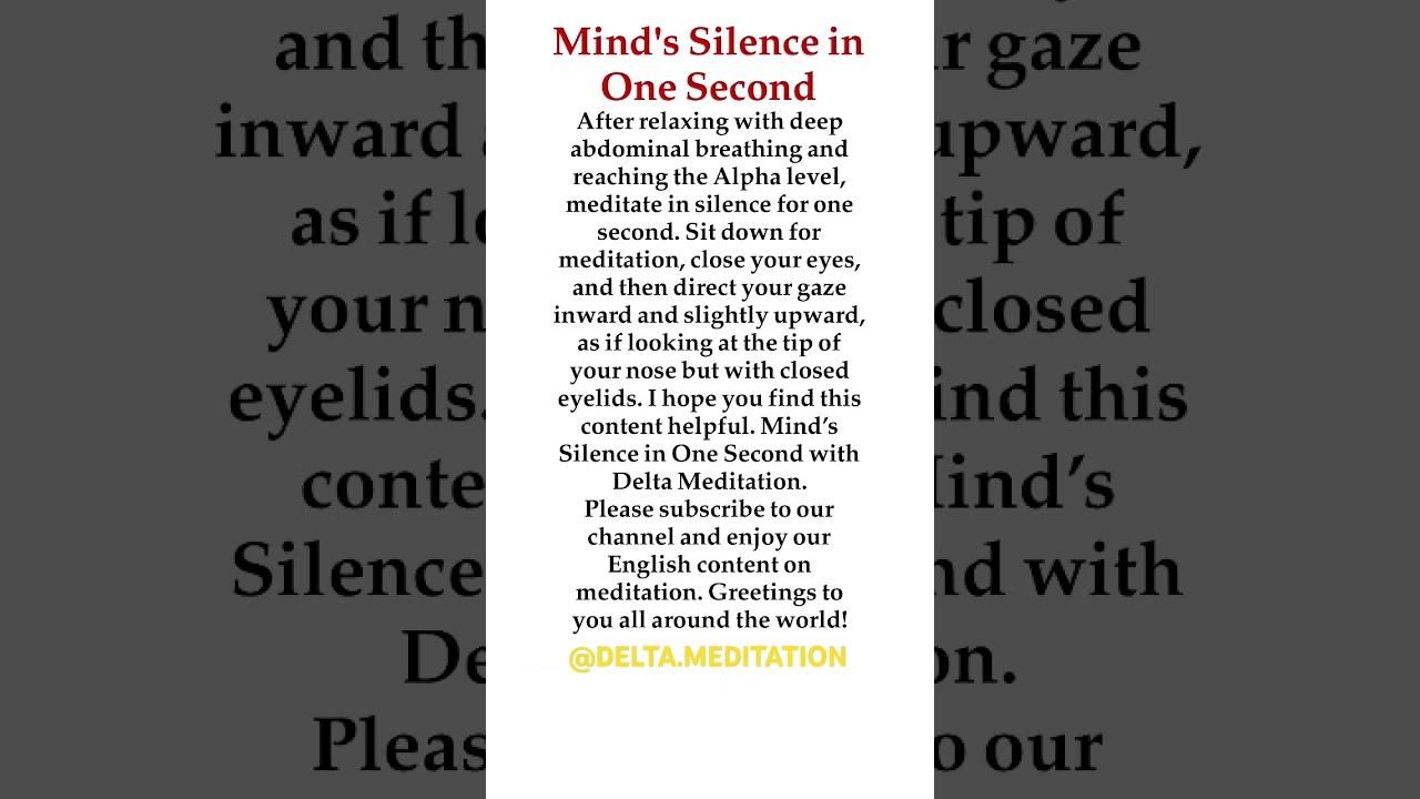 #silencethemind