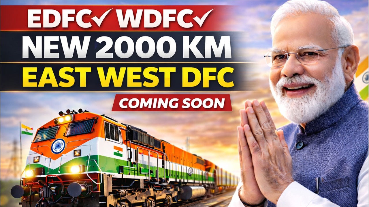 Indian Railways $25 Billion Mega Project : East West Dedicated Freight Corridor | Upcoming DFC