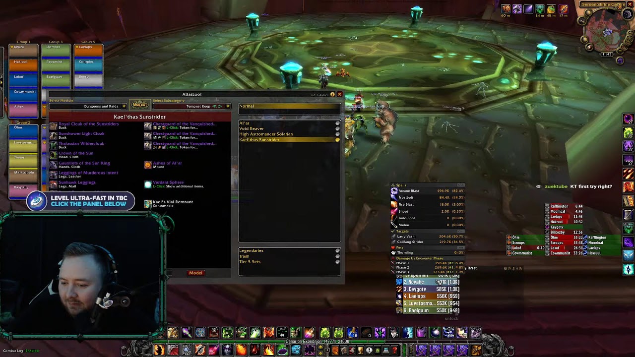 WoW TBC Demonology Warlock Raiding! SSC TIME BIG DMG