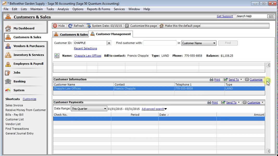 Sage 50 Customer Management Center