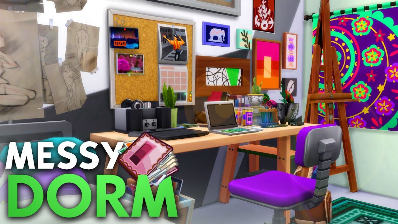 ГРЯЗНАЯ КОМНАТА В ОБЩЕЖИТИИ // Sims 4 Быстрая сборка
