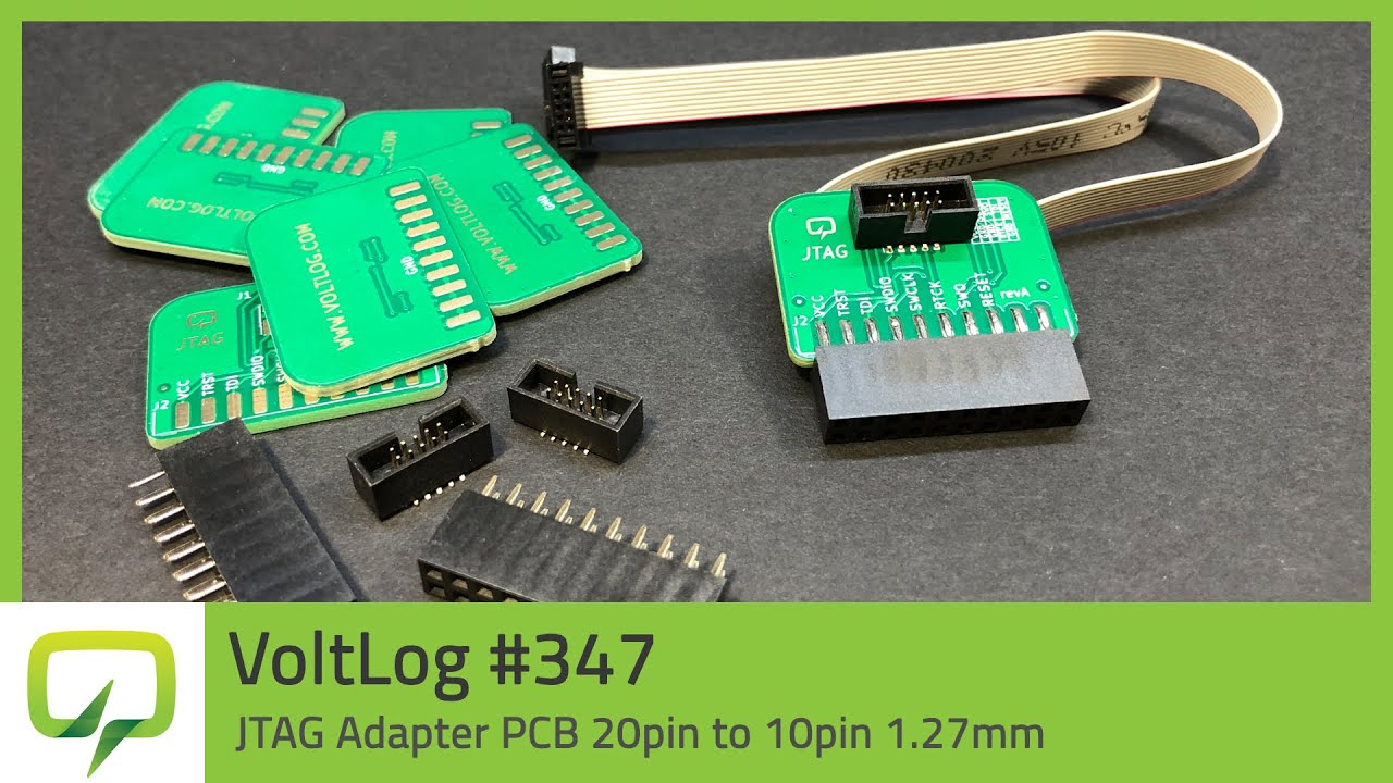 JTAG Adapter PCB 20pin 2.54mm to 10pin 1.27mm - Voltlog #347