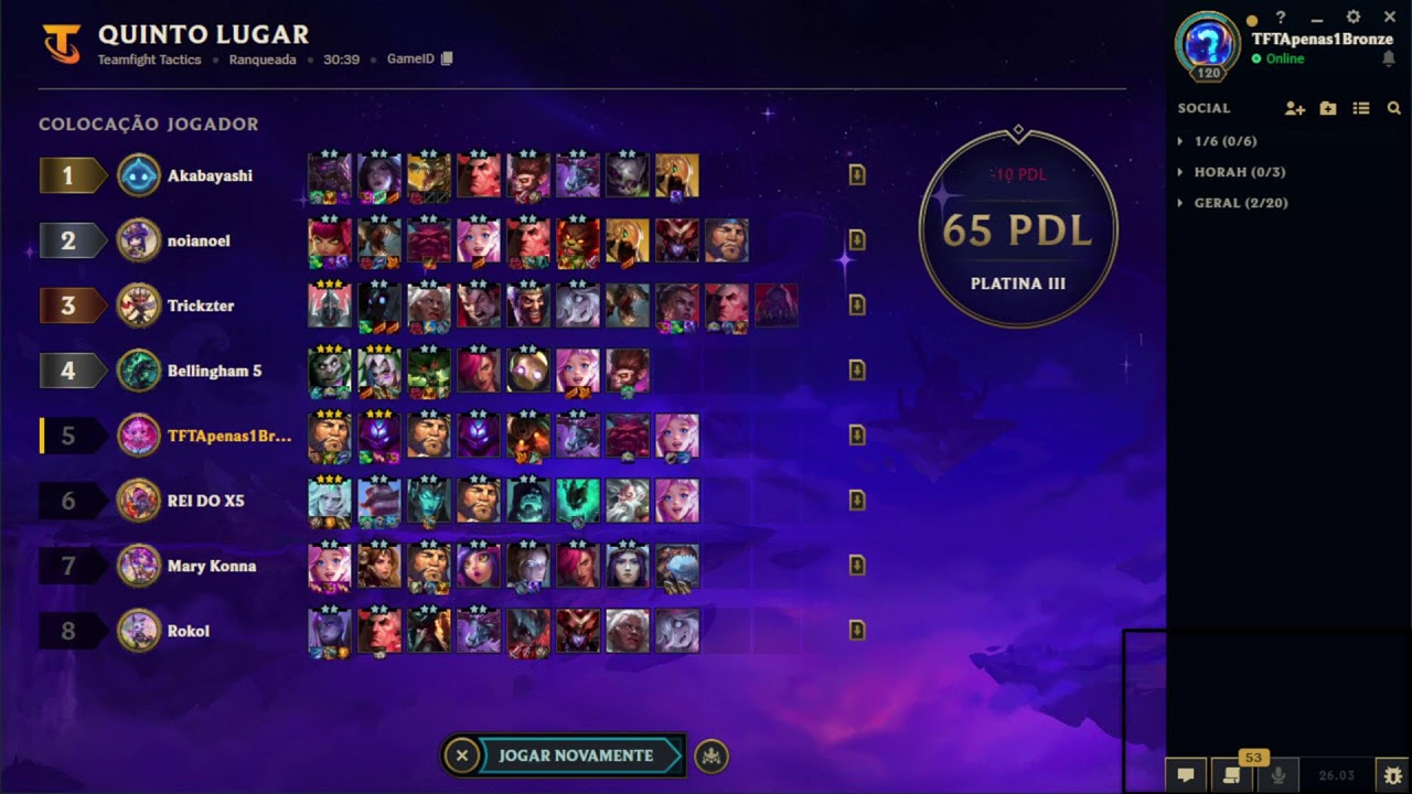 TFT - Rumo ao Dima!!!