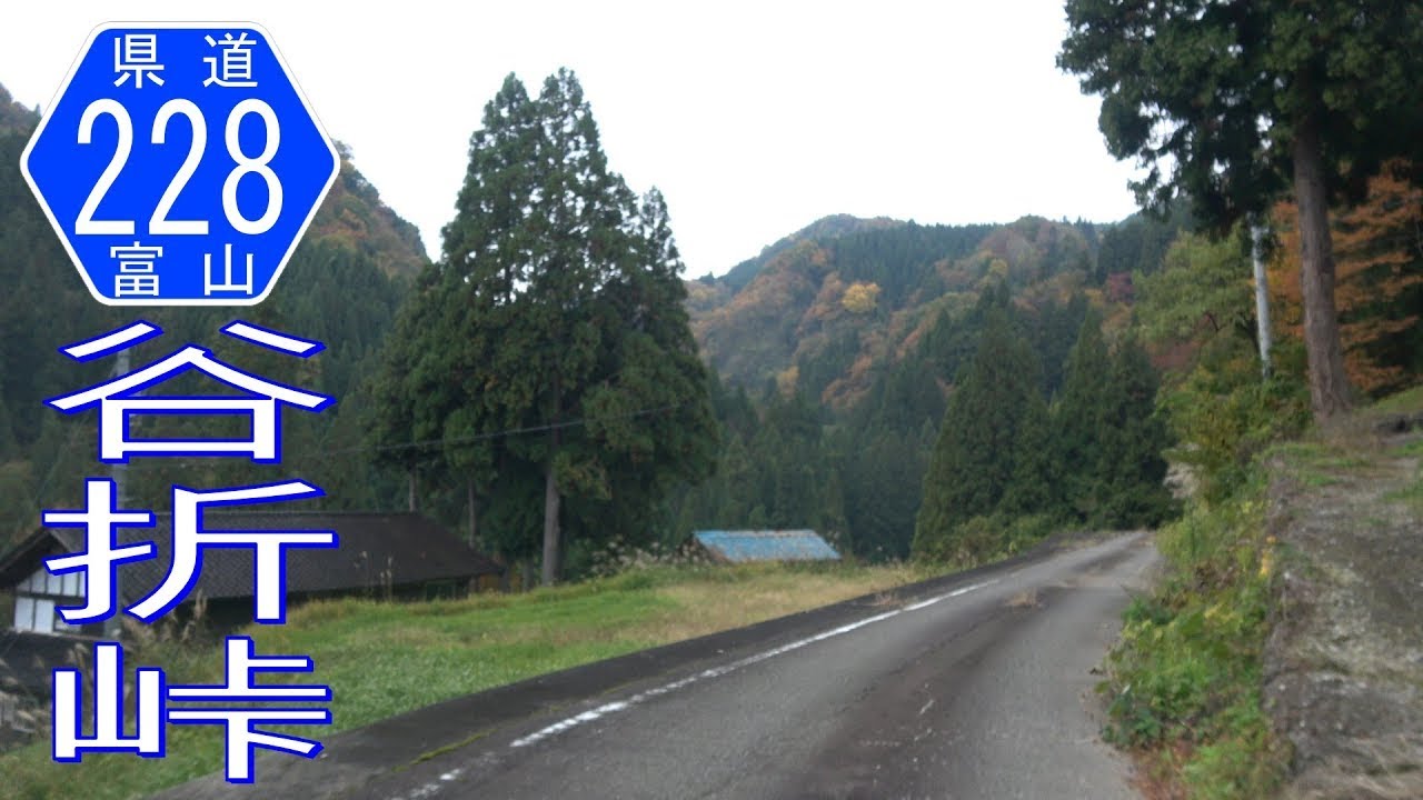 富山県道228号島地新名線　谷折峠【撮影:2025年11月】