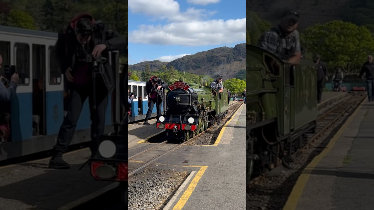 Green Goddess heads down the platform at Dalegarth For Boot #R&ER