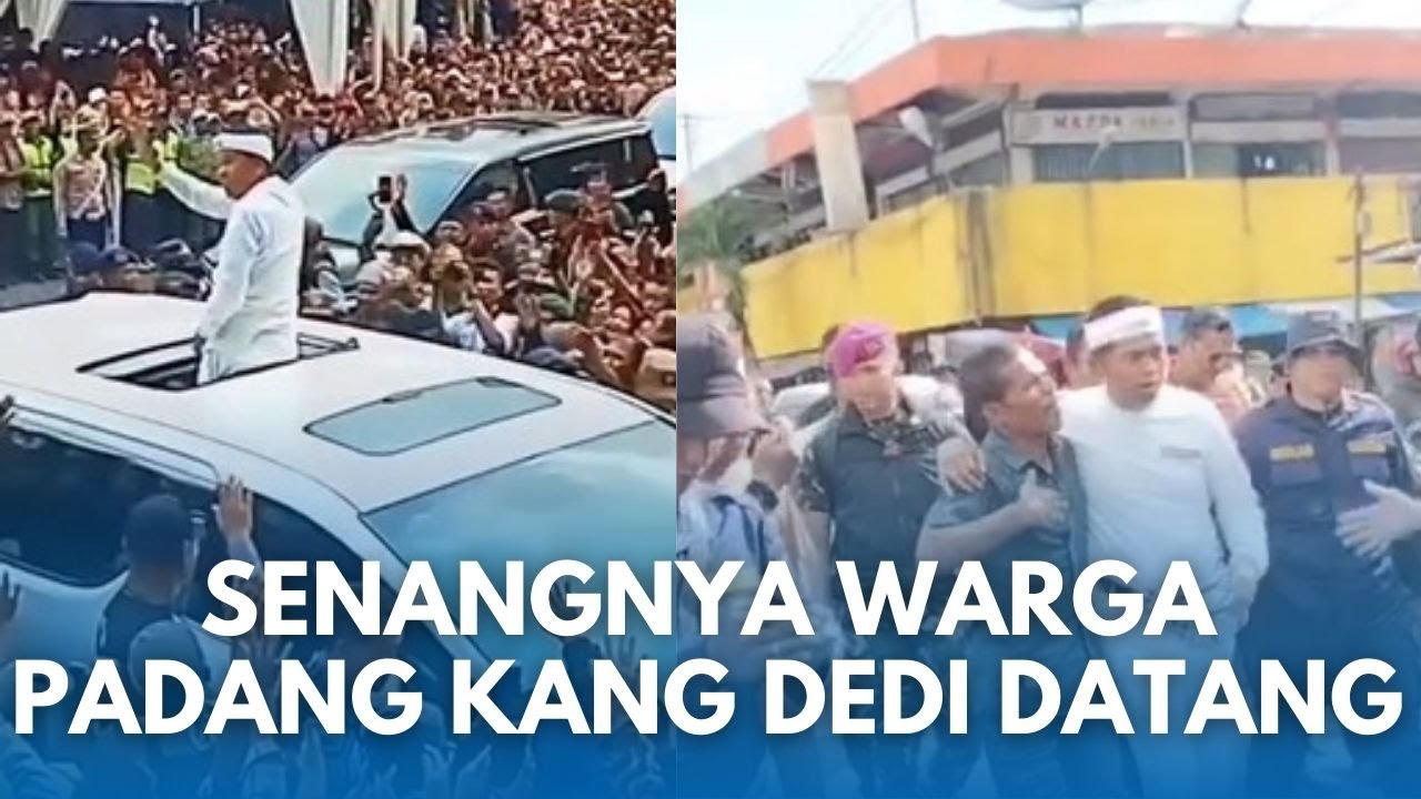 MOMEN RIBUAN WARGA PADANG Sambut Kedatangan Kang Dedi Gubernur Jabar yang Belanja di Pasar