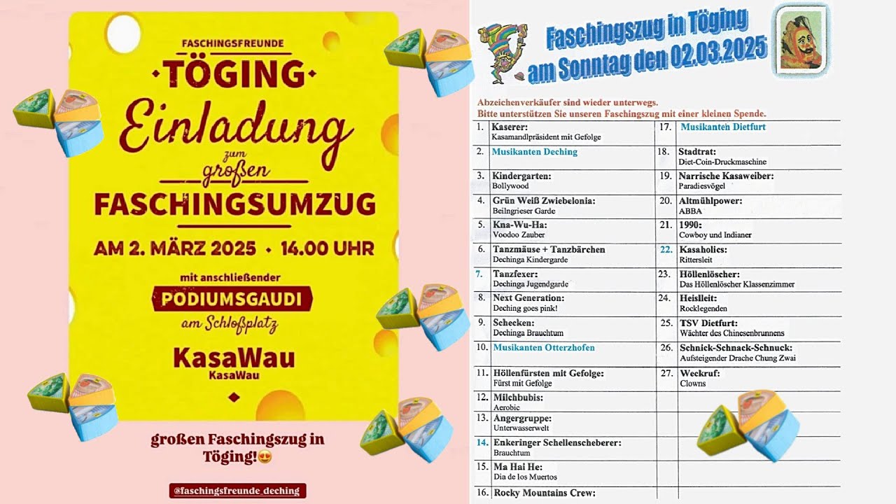 Faschingszug in Töging an der Altmühl