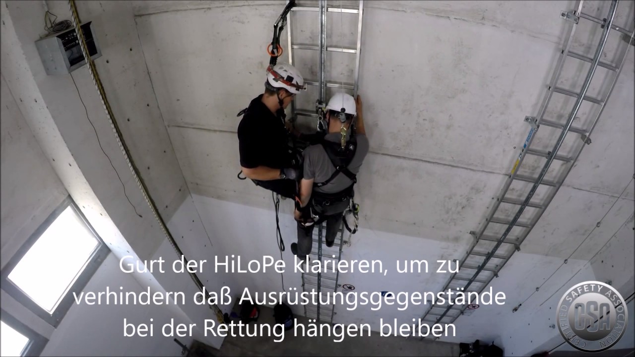 Rettung aus der Steigleiter