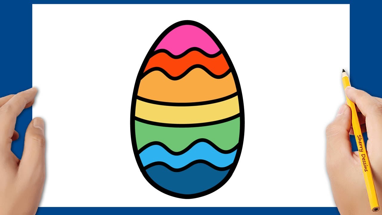 Как нарисовать пасхальное яйцо легко 🥚❤️ | Пасхальное рисование