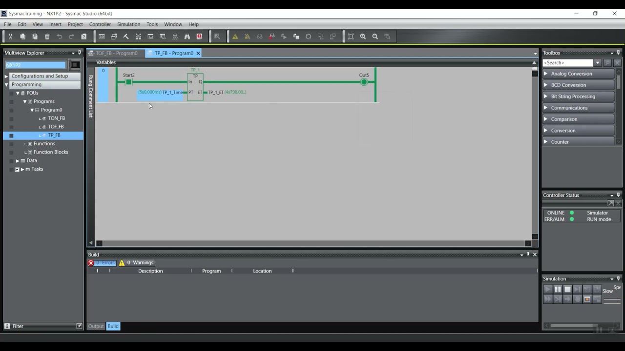 TP Timer (TP FB) in Omron Sysmac Studio How is working?