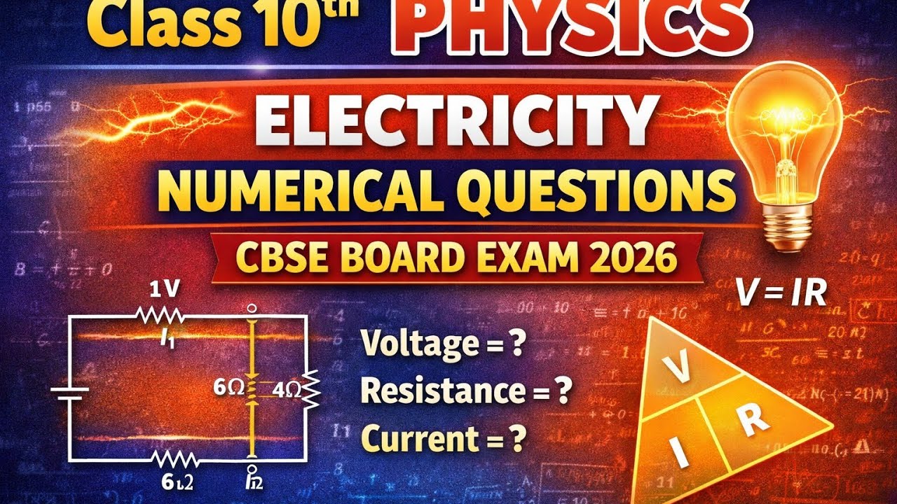 Class 10th Physics Electricity Numerical Question CBSE BOARD EXAM 2026 