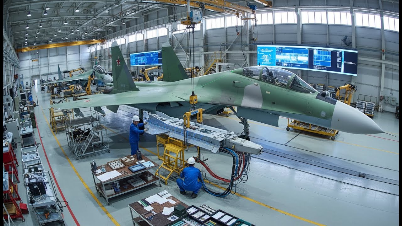 Inside the Factory: Su-35 Missile Rail Integration & Weapon Pylon Electrical Connection
