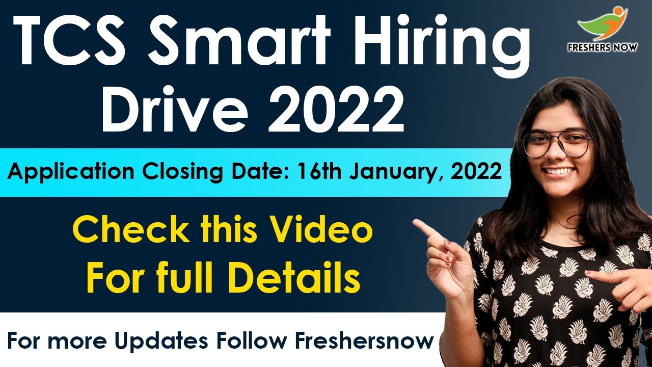 TCS Smart Hiring Drive 2022 | Step by Step applying | Explanation | Eligibility |Latest IT Jobs 2021