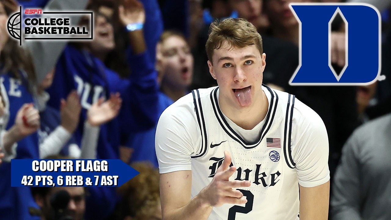 COOPER FLAGG SETS NEW ALL-TIME ACC FRESHMAN SCORING RECORD 🔥 42 PTS vs. Notre Dame 💥 | ESPN CBB