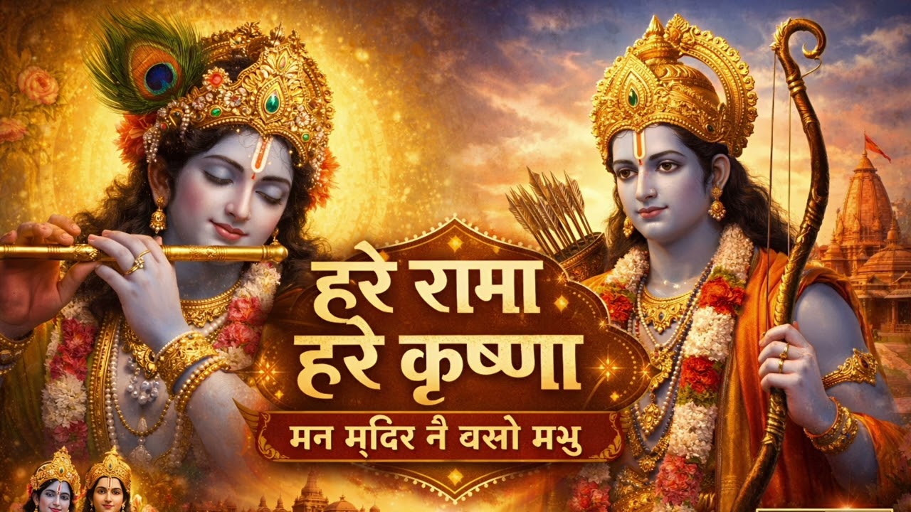 Hare Rama Hare Krishna Bhajan | मन मंदिर में बसो प्रभु | Peaceful Krishna Ram Devotional Song🚩🚩🚩🚩🚩🚩🚩