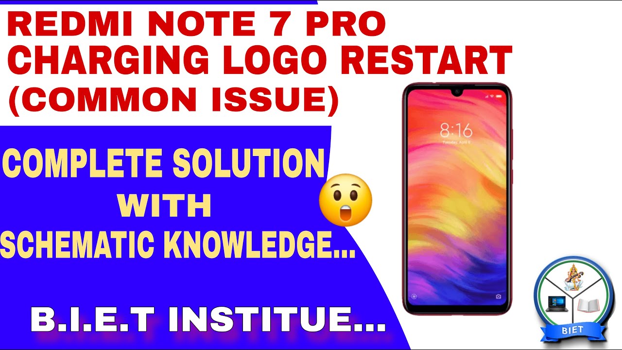 Redmi Note 7 Pro Charging Logo Restarting Problem....